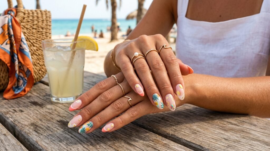 summer biab nails