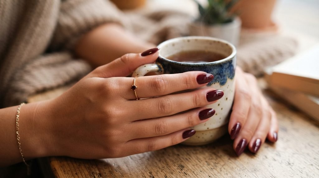 Burgundy Nails