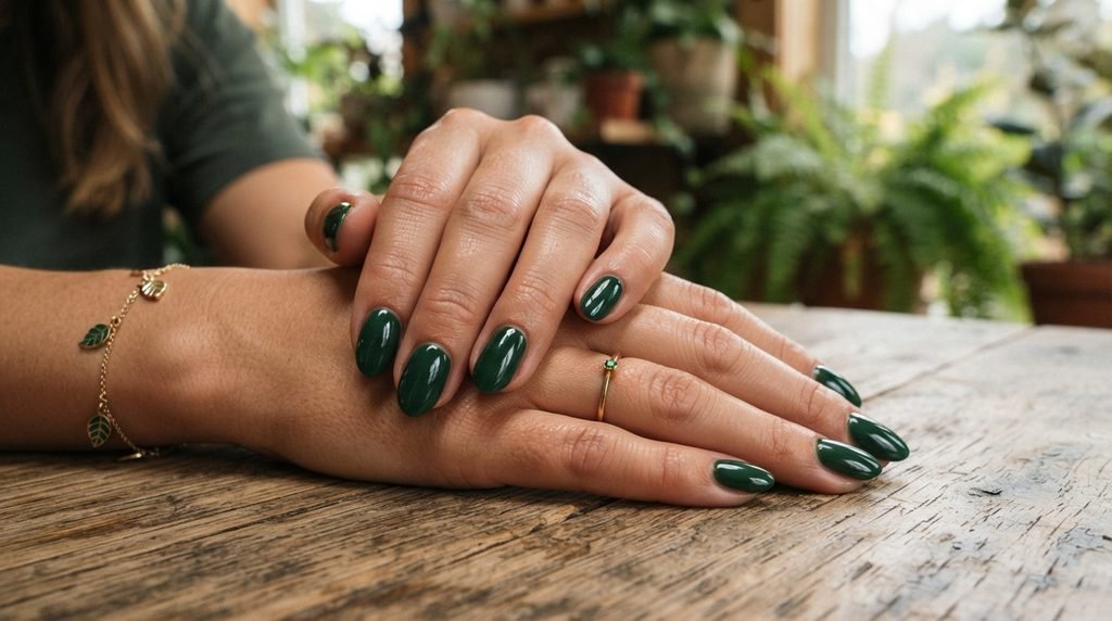 Forest Green Nails