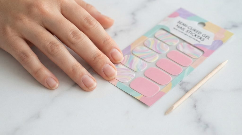 How to Apply Gel Nail Stickers Step by Step