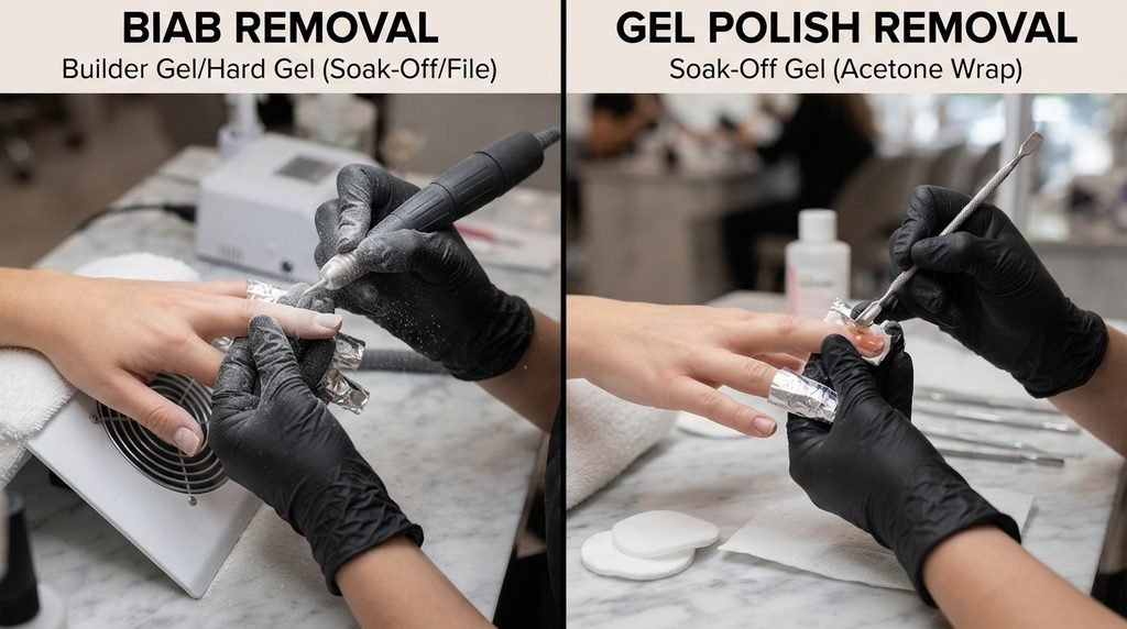 BIAB Removal vs Gel Polish Removal
