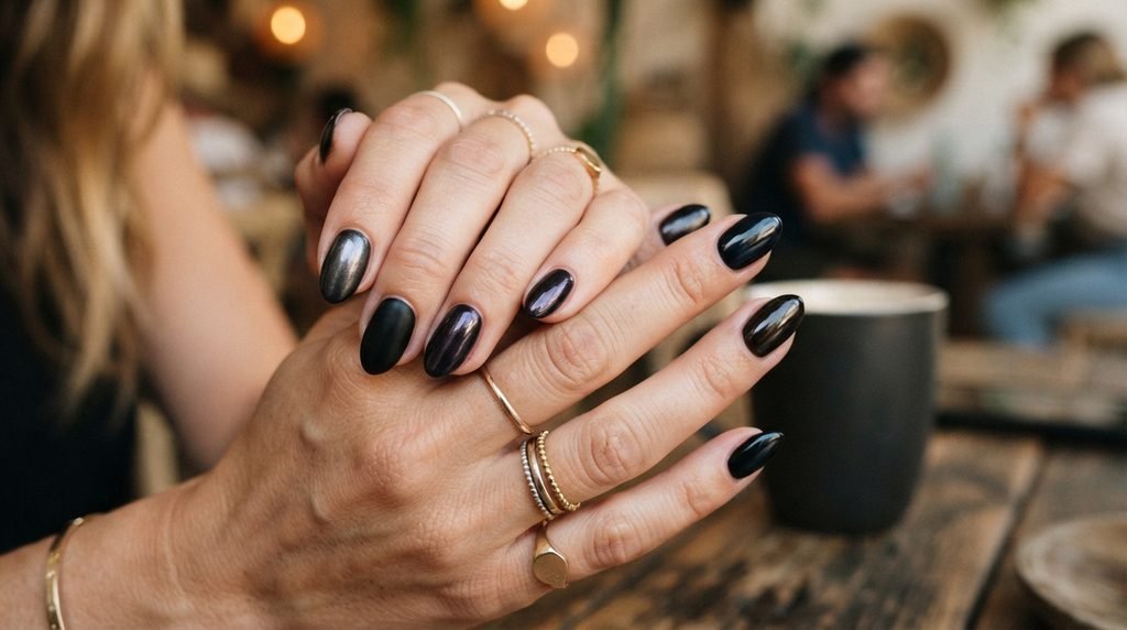Black and Almost-Black Nails