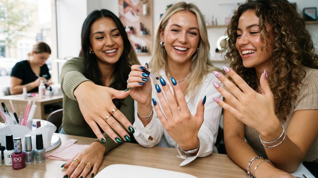 cat eye nail designs and magnetic nail art