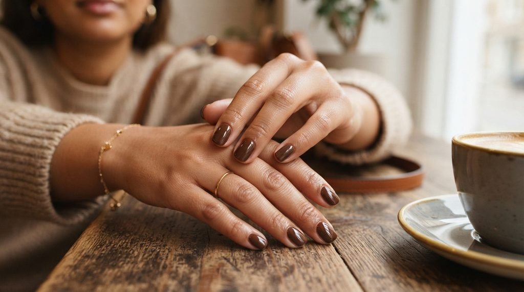 Chocolate Brown Nails