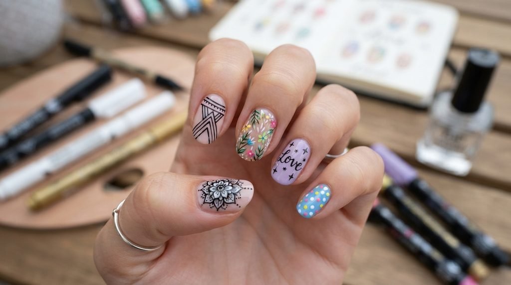 Creating with nail pens