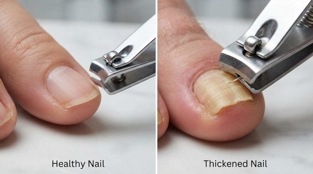Cutting thick nails difficulties
