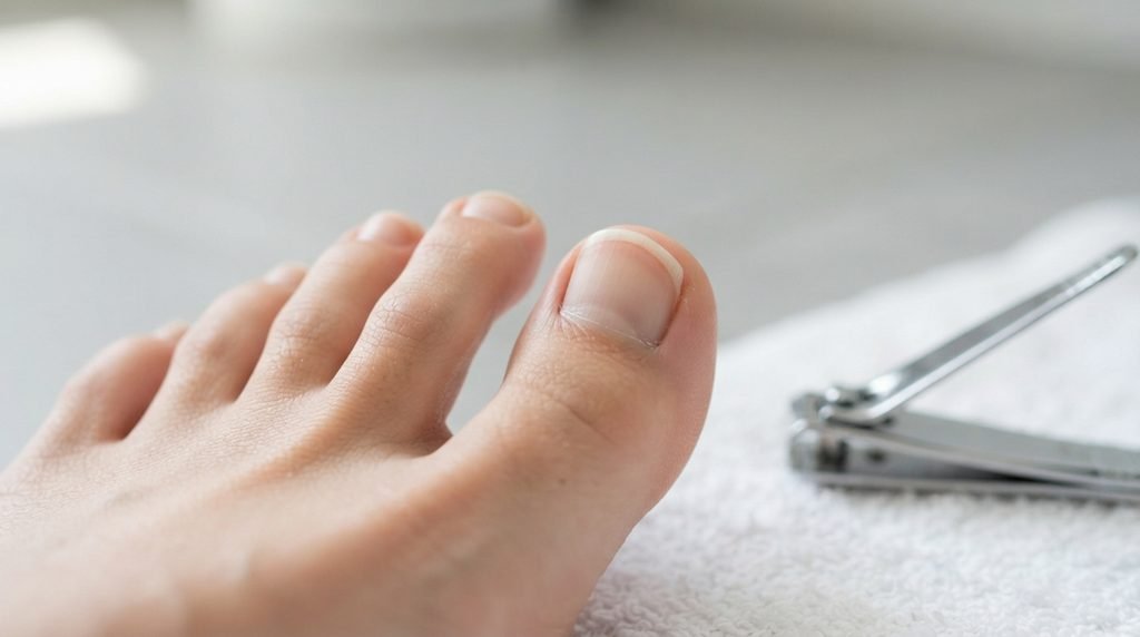Cutting toenails length guide