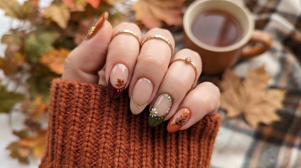 Fall French Tip Nail Ideas