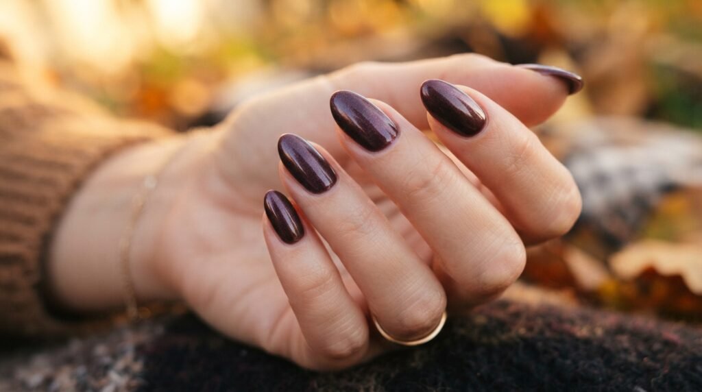 Plum BIAB Nails