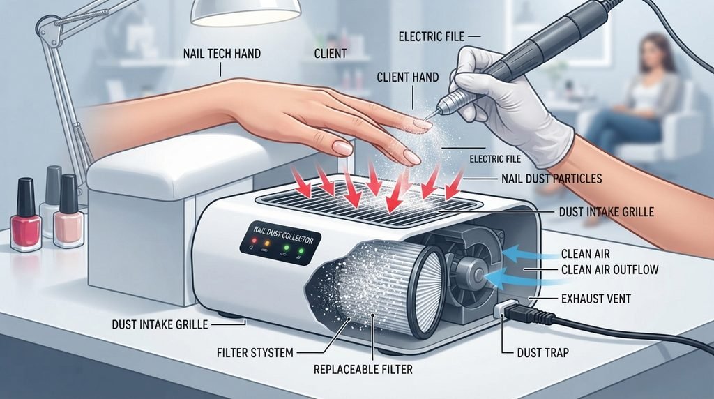 How Does a Nail Dust Collector Work?