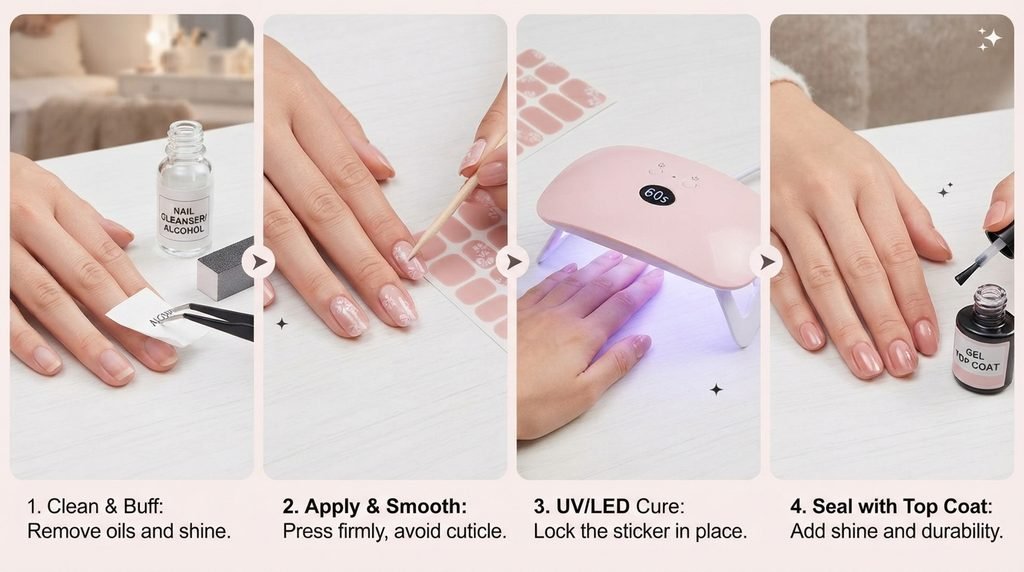 How to Make Gel Nail Stickers Last Longer
