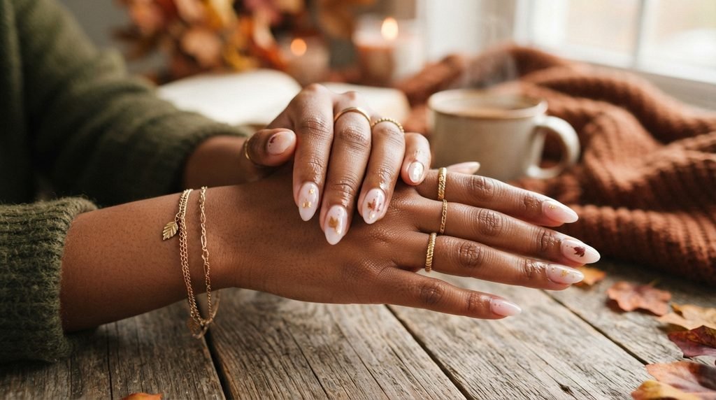 Milky Pink Nails for Fall