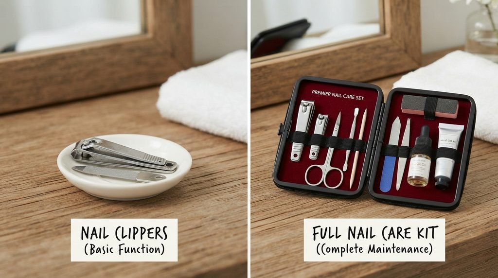 Nail Clippers vs. Full Nail Care Kit