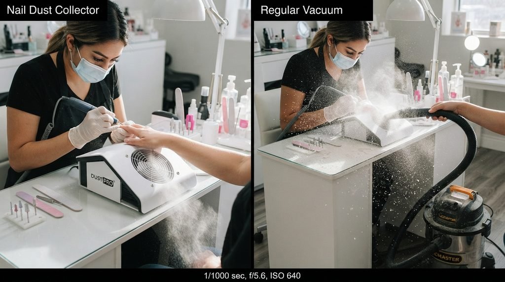 Nail Dust Collector vs. Regular Vacuum