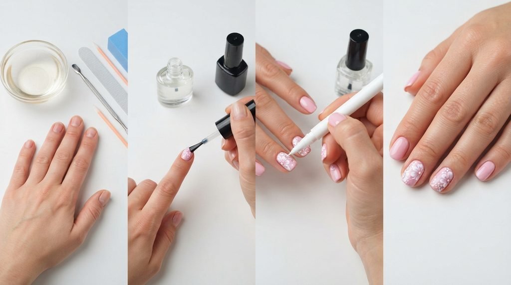 How to use nail varnish pens step by step