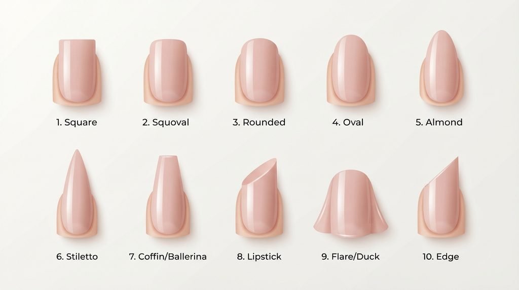 Nail Shape Chart for Beginners