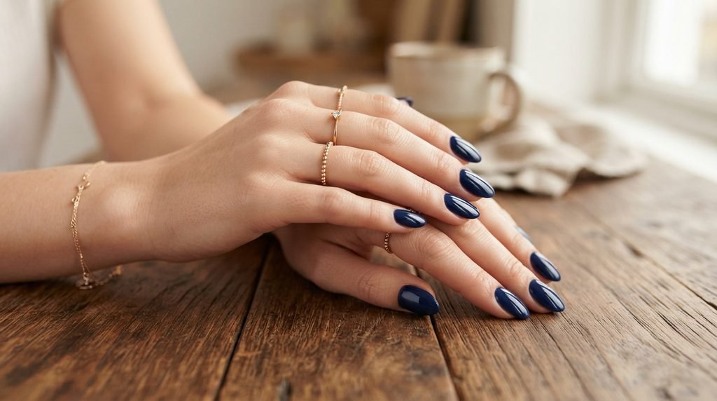 Navy Blue Nails