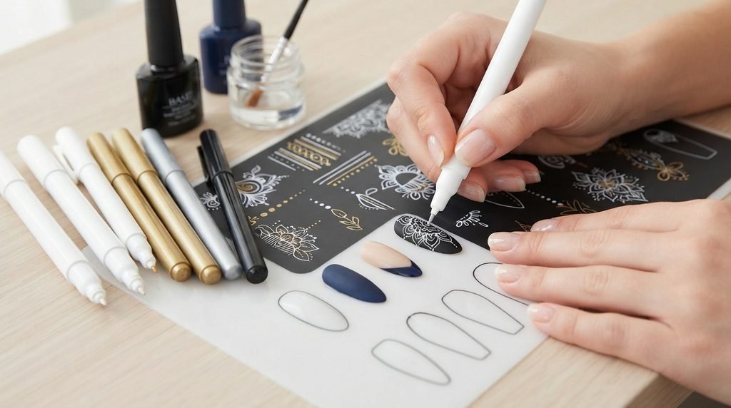 How to Practice Nail Art With Pens