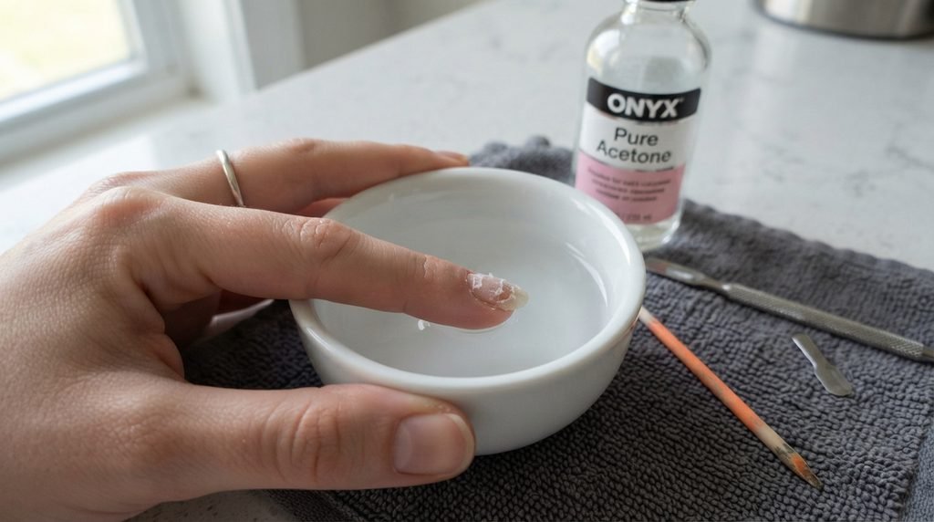 How to Remove Nail Glue With Acetone