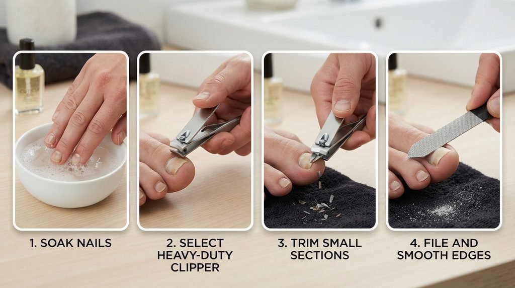 Using nail clippers for nails