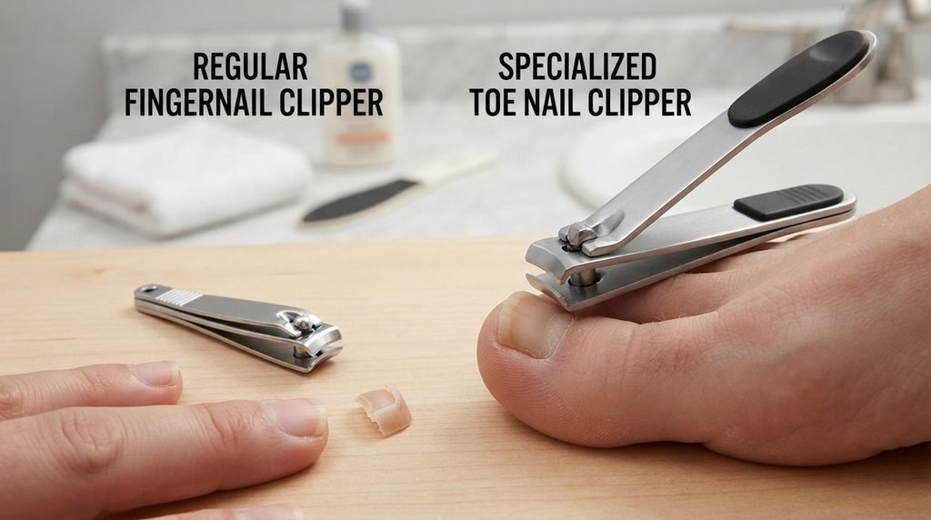 Using toenail clippers