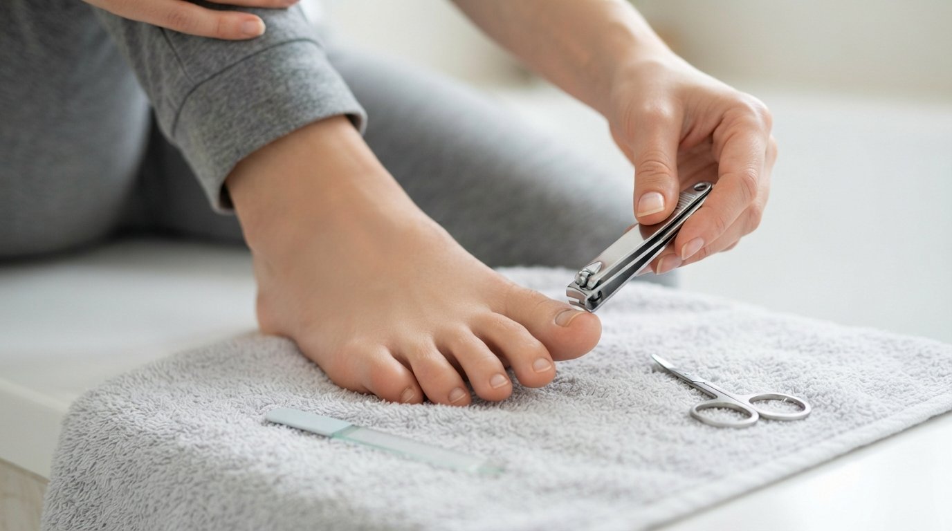 Using toenail clippers correctly